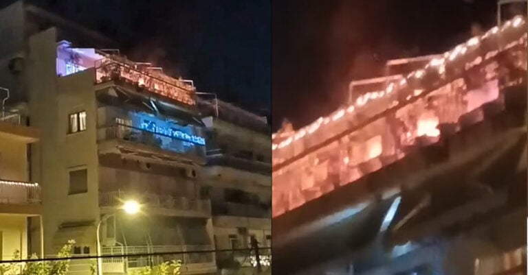 Θεσσαλονίκη: Άναψαν πυροτεχνήματα στο μπαλκόνι και έβαλαν κατά λάθος φωτιά στην τέντα τους