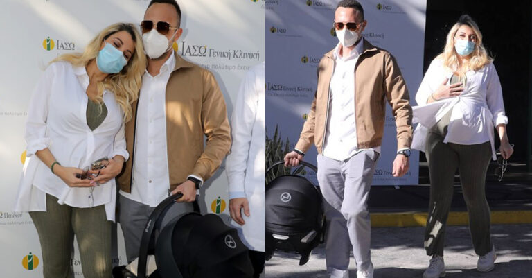 Χαρούμενη μαμά: H Kωνσταντίνα Σπυροπούλου πήρε εξιτήριο από το μαιευτήριο με τον γιο της