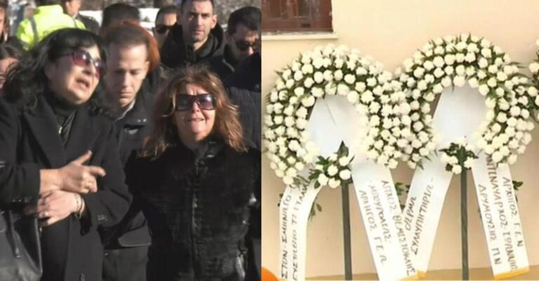 Όλοι παρατήρησαν το όνομα και ξέσπασαν σε κλάματα: Το στεφάνι στην κηδεία του πιλότου Τσιτλακίδη που ράγισε καρδιές