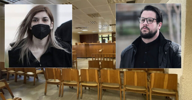 Διέρρευσαν παράνομες φωτογραφίες μέσα από την δίκη: Η Πισπιρίγκου «καρφώνει» τον Μάνο κι αυτός έχει σκυμμένο κεφάλι
