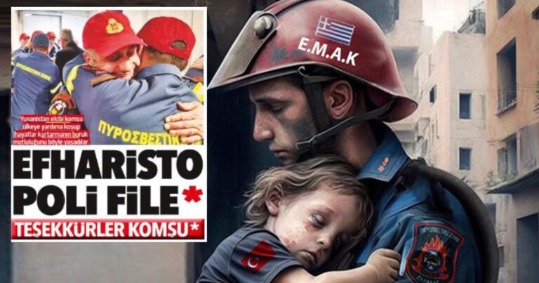 «Ευχαριστώ πολύ φίλε»: Πρωτοσέλιδο τουρκικής εφημερίδας ευχαριστήσει την Ελλάδα