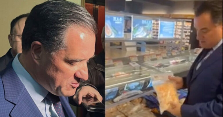 Γεωργιάδης: «Ντου» σε σούπερ μάρκετ της Λάρισας για να τσεκάρει τις τιμές στα σαρακοστιανά