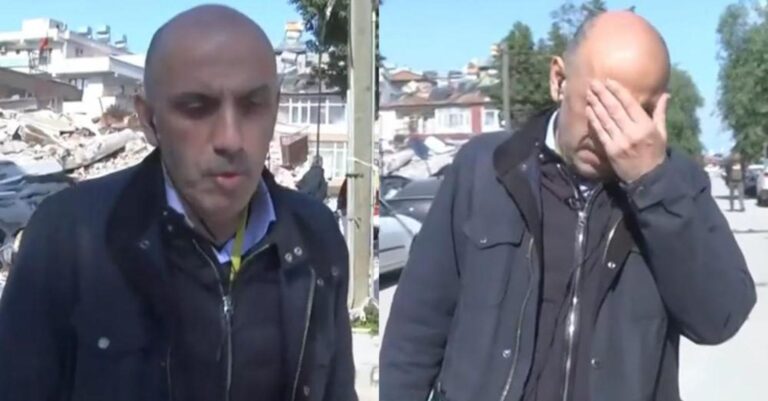 «Πάγωσε» ο δημοσιογράφος του ΣΚΑΪ Μανώλης Κωστίδης: Η στιγμή που βλέπει τη σορό στα χαλάσματα του σεισμού