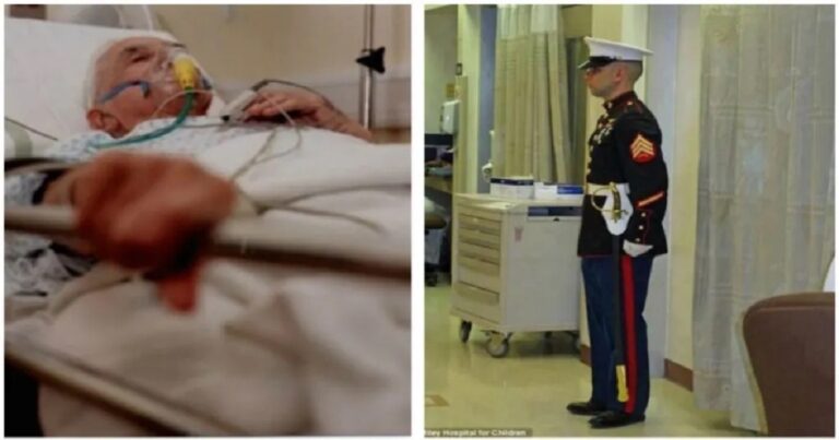 Πεζοναύτης μένει όλη τη νύχτα στο νοσοκομείο δίπλα στον ετοιμοθάνατο «πατέρα» του, και το πρωί αποκαλύπτει στη νοσοκόμα πως δεν ήταν ο γιος του ηλικιωμένου που πέθανε