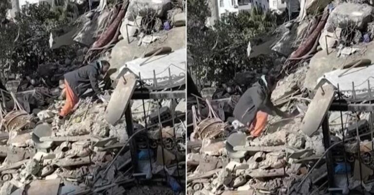 Σπαρακτική κραυγή πατέρα που σκάβει μέσα στα ερείπια να βρει τις κόρες του