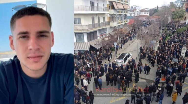 Θρήνος στην Καρδίτσα για τον 21χρονο Τάσο – Κλειστά σχολεία και καταστήματα για την κηδεία