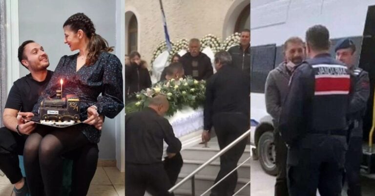 Με χειροπέδες στα χέρια ο τραγικός πατέρας: Θρήνος και οργή στην κηδεία του 29χρονου μηχανοδηγού Νίκου Ναλμπάντη