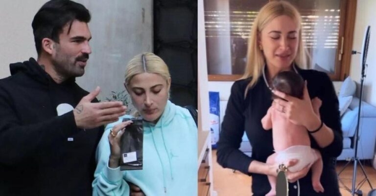 «Δύσκολη μέρα, ακόμη δυσκολότερη νύχτα»: Ζόρικες ώρες για Τούνη-Αλεξάνδρου, στο πλευρό του 2,5 μηνών γιου τους