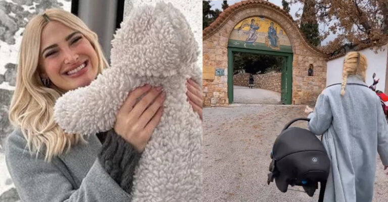 Ιωάννα Τούνη: Στη Μονή Αγίου Εφραίμ για να πάρει την ευχή ο γιος της