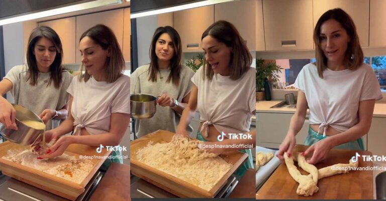 Πιάνουν τα χέρια της: Η Βανδή έφτιαξε πασχαλινά τσουρέκια στην κουζίνα του σπιτιού της με τα χεράκια της