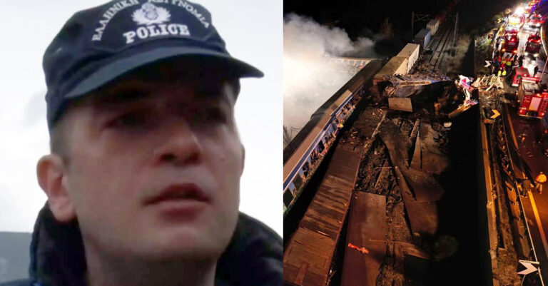 «Είδα ήρωες και αγγέλους»: Συγκλονίζει ο αστυνομικός που έφτασε πρώτος στα Τέμπη