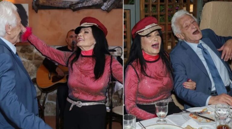 Αθάνατη και μοναδική: «Τα έσπασε» η Ζωζώ Σαπουντζάκη με τον σύντροφό της σε έξοδό τους