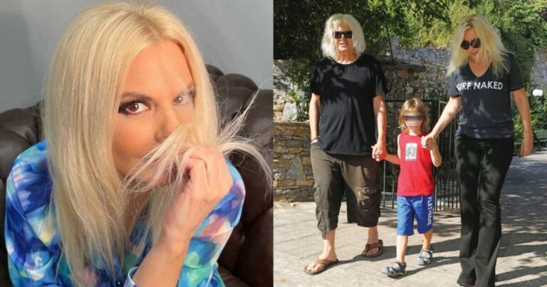 «Φτυστός» η μαμά του, την πέρασε σε ύψος: Χαρές για την Αννίτα Πάνια, ποζάρει στην αγκαλιά του 15χρονου γιου της