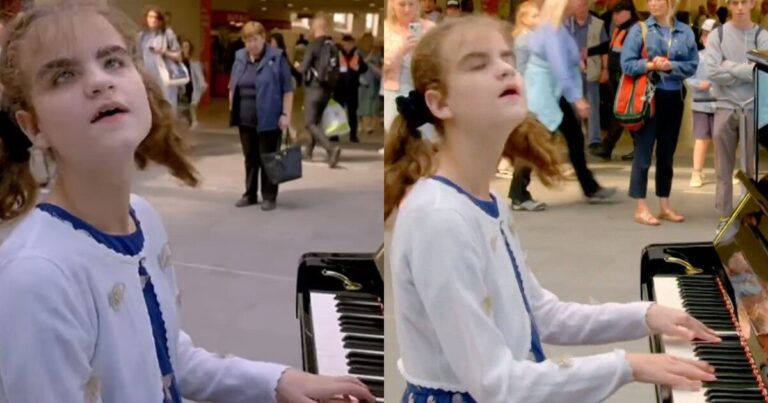 Τυφλή πιανίστρια 13 ετών κάθισε στο πιάνο σε σταθμό τρένων και όλοι δάκρυσαν όταν άκουσαν τις πρώτες νότες