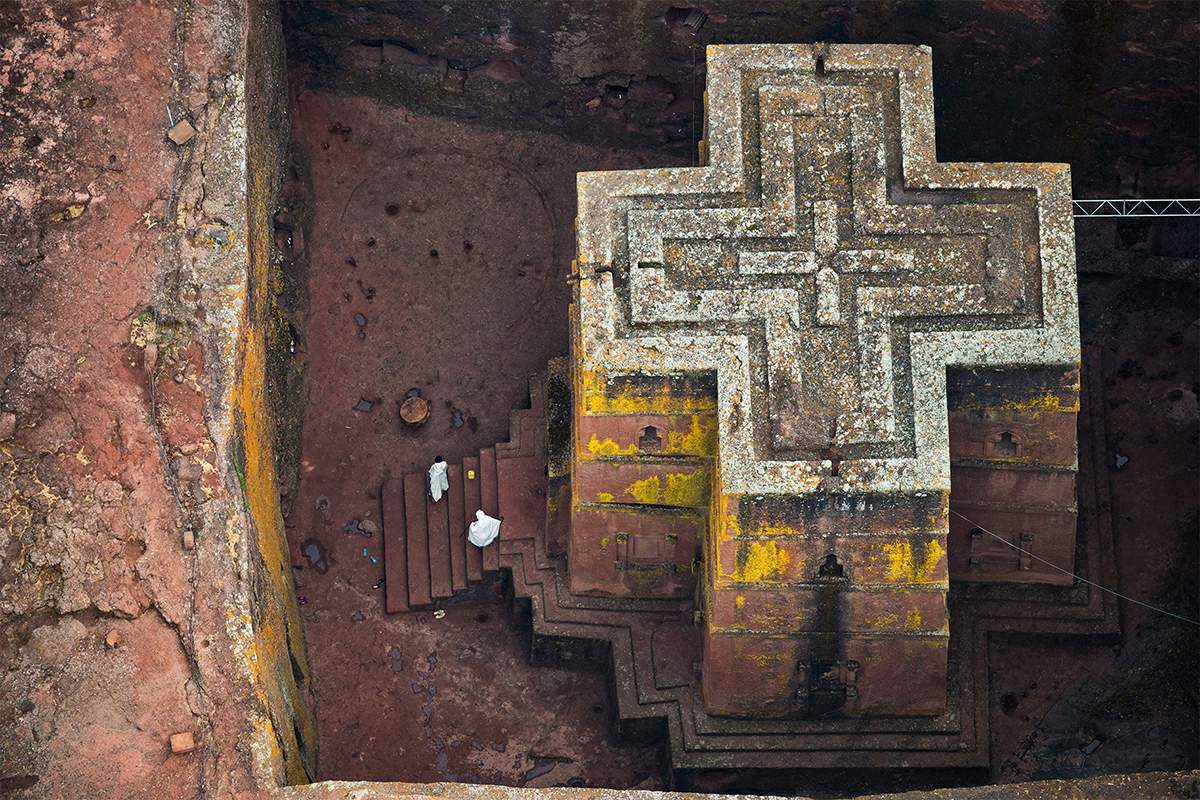 the church of st. george in lalibela ethiopia c yann arthus bertrand