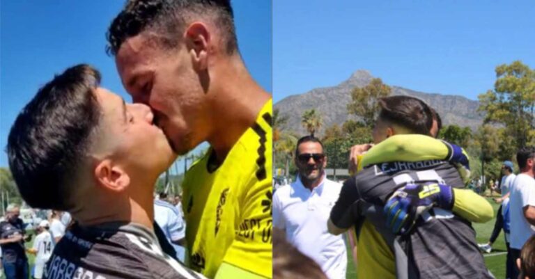 Ποδοσφαιριστής πανηγύρισε την άνοδο της ομάδας του με ένα τρυφερό φιλί στον σύντροφό του
