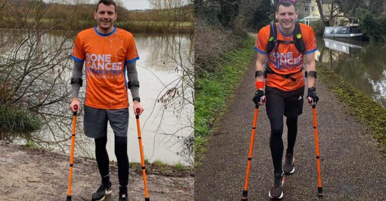 Νίκησε τον καρκίνο, έτρεξε σε μαραθώνιο με πατερίτσες και έκανε ρεκόρ