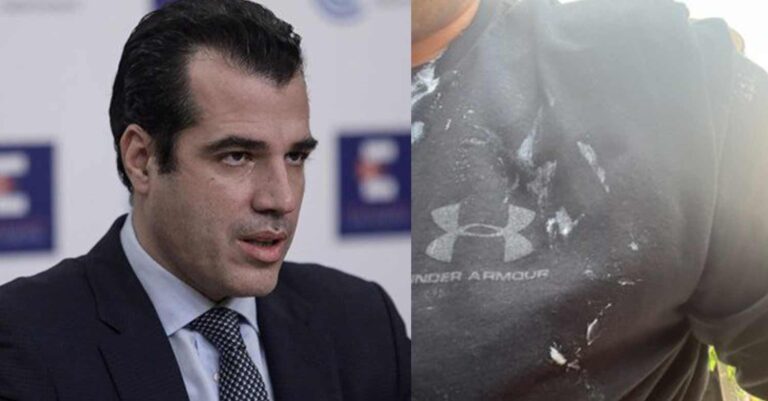 Επίθεση με γιαούρτια στον υπουργό Υγείας, Θάνο Πλεύρη – Έτρωγε σε μεζεδοπωλείο στα Πετραλωνα με την οικογένεια του