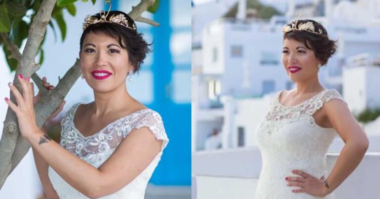 38χρονη παντρεύτηκε τον εαυτό της με παραμυθένιο γάμο στη Σαντορίνη αξίας 25.000 εuρώ