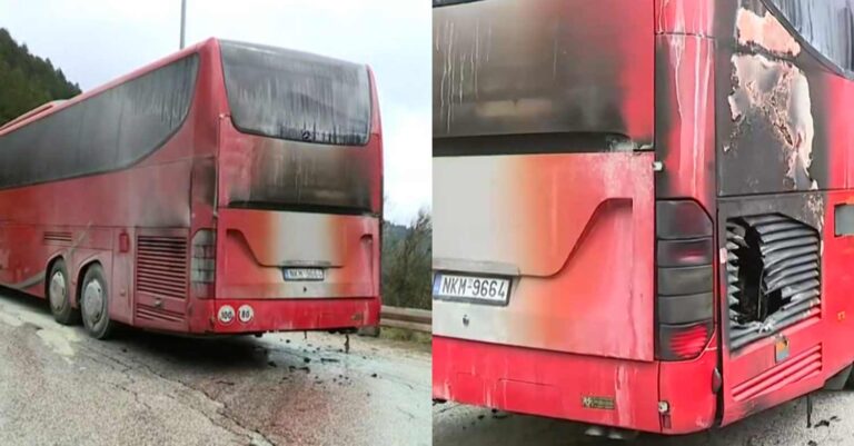Τρόμος για 52 μαθητές: Πήρε φωτιά το σχολικό λεωφορείο που πήγαινε στο Μέτσοβο