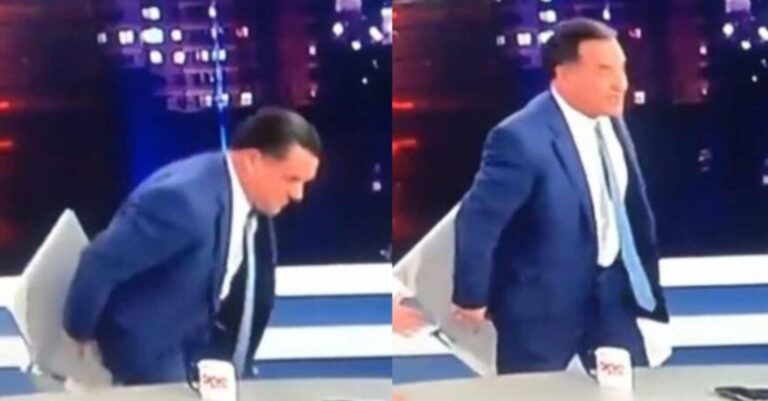Καλά πήγε αυτό: Ο Άδωνις Γεωργιάδης πήγε να πέσει από την καρέκλα live σε εκπομπή