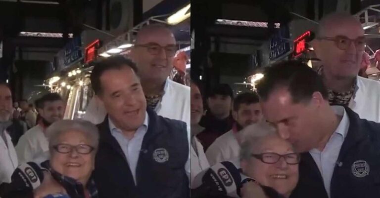 «Σ’ αγαπώ!» Γιαγιά είδε τον Άδωνι στη Βαρβάκειο και ξετρελάθηκε με την ομορφιά του και την φυσικότητα του