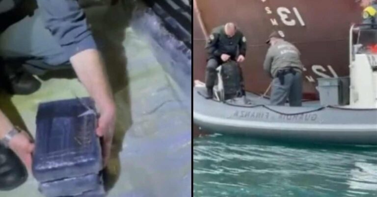 Η στιγμή που οι Ιταλοί εντοπίζουν τα 850 κιλά κοκαΐνης στο πλοίο που φέρεται να ανήκει σε Έλληνα εφοπλιστ