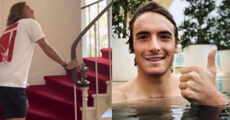 Αρχοντικό παλάτι με κήπο, εσωτερική σκάλα & τεράστιο καναπέ: Ο Στέφανος Τσιτσιπάς μας ξεναγεί στο σπίτι του στο Παρίσι