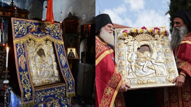 «Άξιον Εστί»: Μόλις έφτασε στην Αθήνα η θαυματουργή εικόνα από το Άγιον Όρος – Πλήθος κόσμου και ουρές για προσκύνημα