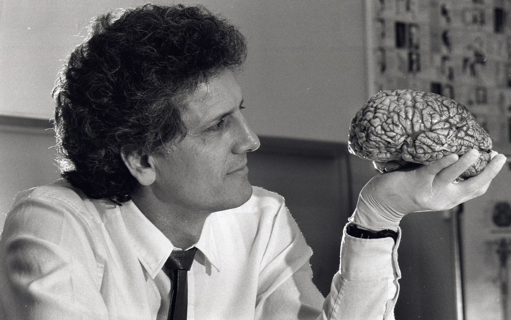 George Paxinos with brain