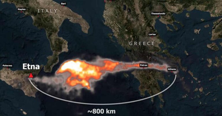 Αίτνα: Μέχρι την Αθήνα έφτασε ο καπνός μετά την έκρηξη του ηφαιστείου
