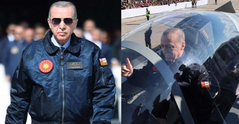 Ερντογάν σε ρόλο… Top Gun: Παρουσίασε το νέο τουρκικό μαχητικό ντυμένος πιλότος