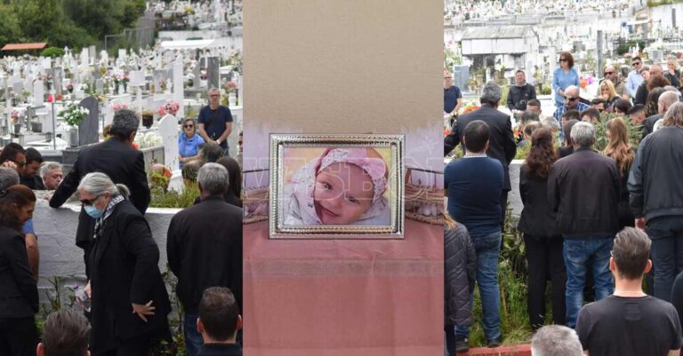 Άρτα: Αγκαλιασμένοι οι γονείς κατά το τελευταίο αντίο στο 5,5 μηνών βρέφος – Θρήνος στην κηδεία