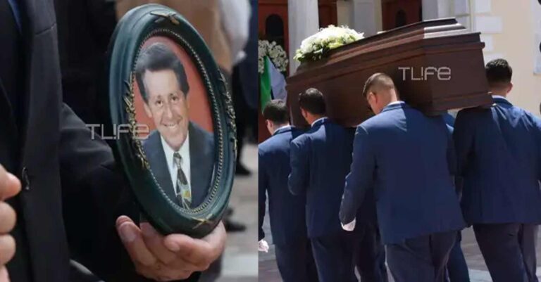 To τελευταίο «αντίο» στον υπέροχο Γιάννη Βογιατζή: Συντετριμμένοι η σύζυγος και οι γιοι του στην κηδεία του