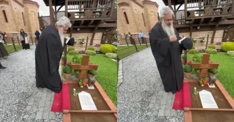 Λύγισε ο Γέροντας Αθανάσιος στον τάφο του Αγίου Παισίου στη Σουρωτή