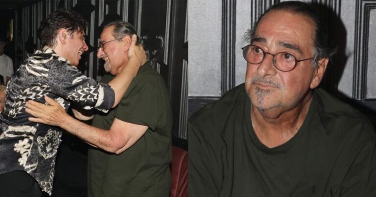 Ανανεωμένος, ευδιάθετος και χαμογελαστός: Η σπάνια εμφάνιση του Βασίλη Καρρά στην πρεμιέρα του Νίκου Κουρκούλη