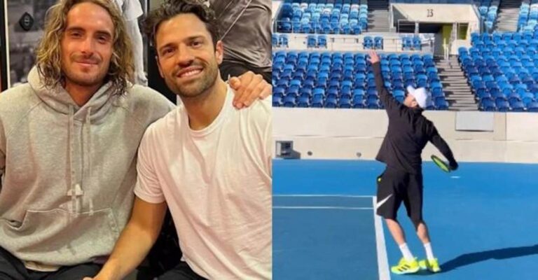 Κωνσταντίνος Αργυρός: Πήρε την ρακέτα στα χέρια και άρχισε να… τρολάρει τον Στέφανο Τσιτσιπά