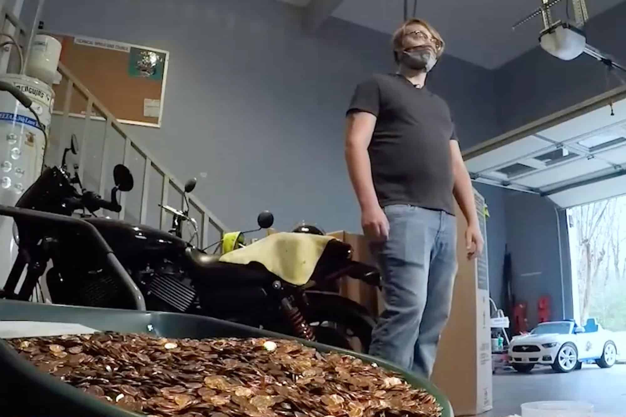 pennies covered in oil 999