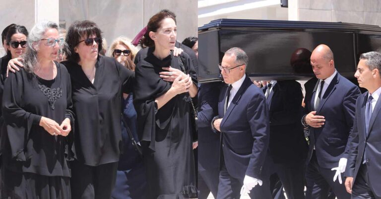 Θρήνος στην κηδεία της Νόνικας Γαληνέα: Συντετριμμένες οι κόρες της