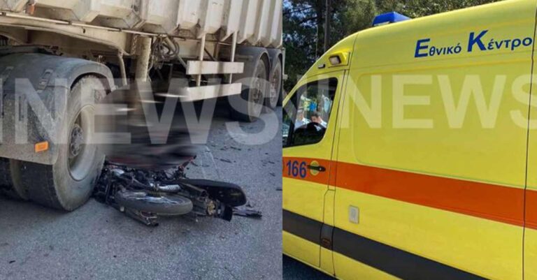 Καβάλα: Mαθητής σφηνώθηκε με το δίκυκλό του σε πρέσα απορριμματοφόρου