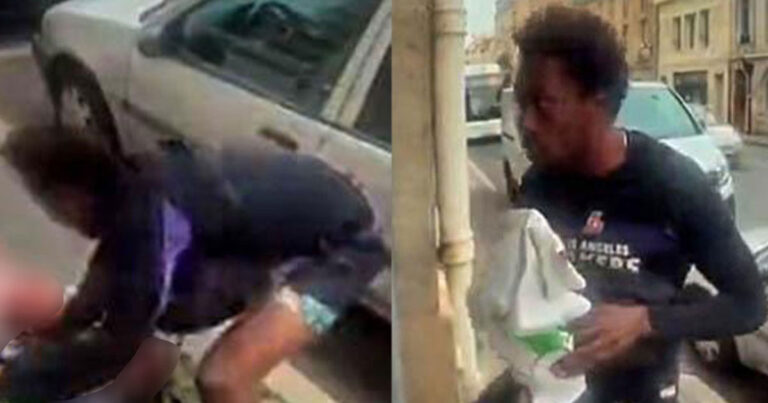 Βίντεο σοκ στη Γαλλία: Αφρικανός επιτέθηκε σε 73χρονη γιαγιά και την εγγονή της