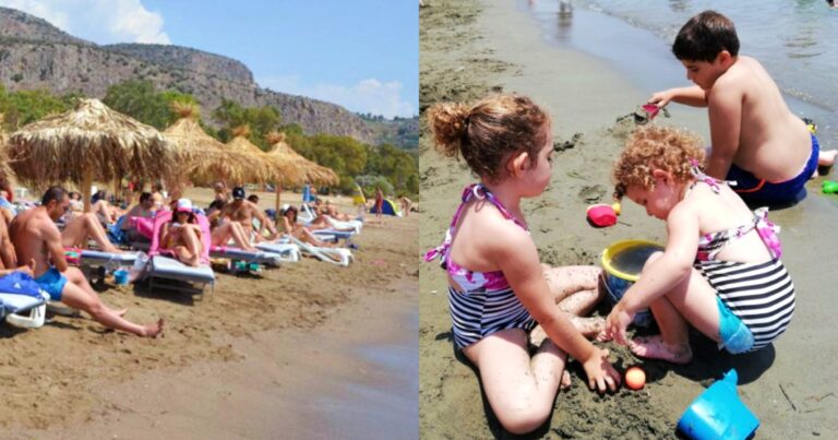 Θερμή παράκληση: Την επόμενη φορά που θα πάτε παραλία, παραχωρήστε τις μπροστά ξαπλώστρες σε γονείς με παιδιά
