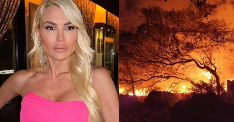 Φωτιά στη Ρόδο: Δύσκολες ώρες για την Αλεξάνδρα Παναγιώταρου – Πρόβλημα στην υγεία της