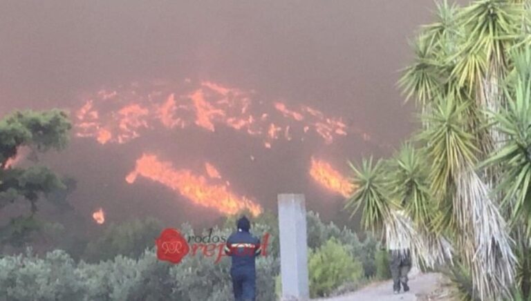 Ρόδος: Καίγεται το μοναστήρι της Παναγιάς της Υψενής – Εγκλωβισμένες οι μοναχές