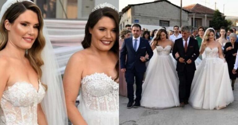 Γεννήθηκαν μαζί και παντρεύτηκαν μαζί: Ο πιο όμορφος γάμος στα Τρίκαλα για δίδυμες αδελφές