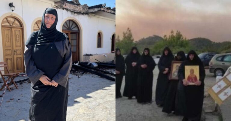 Αποθέωση από τον Διεθνή Τύπο: Οι μοναχές της Ρόδου ρίσκαραν τα πάντα για να σώσουν το μοναστήρι τους από τη φωτιά