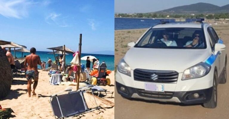Μπουνιές και κλωτσιές για μια ξαπλώστρα στην παραλία: Γονείς πιάστηκαν στα χέρια μπροστά στα παιδιά τους