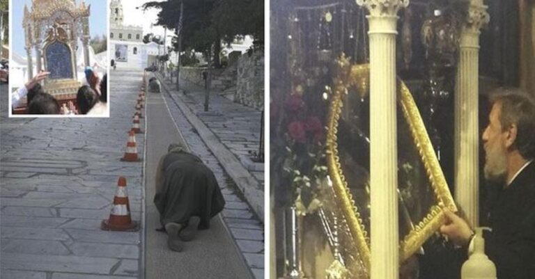 Παναγία Τήνου: Χιλιάδες προσκυνούν και λυγίζουν στη Μεγαλόχαρη – Νιώθουμε ζεστή την Εικόνα λένε