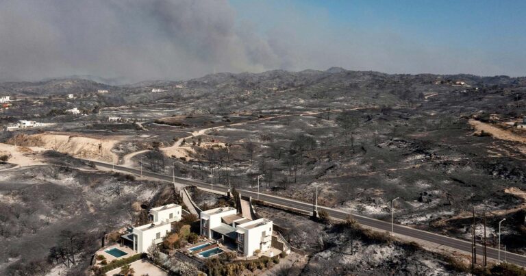 Στις 188.890 υπολογίζονται τα στρέμματα που κάηκαν στο νησί της Ρόδου