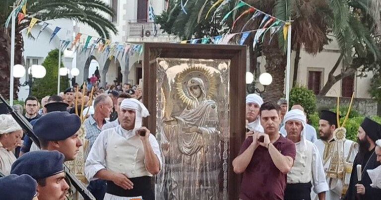 Λήμνος: Σε λαϊκό προσκύνημα η θαυματουργή εικόνα «Παναγία Γερόντισσα»